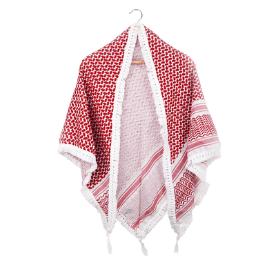 Triangle Kuffyeh Shawl ( Red & White ) - RM 100.00