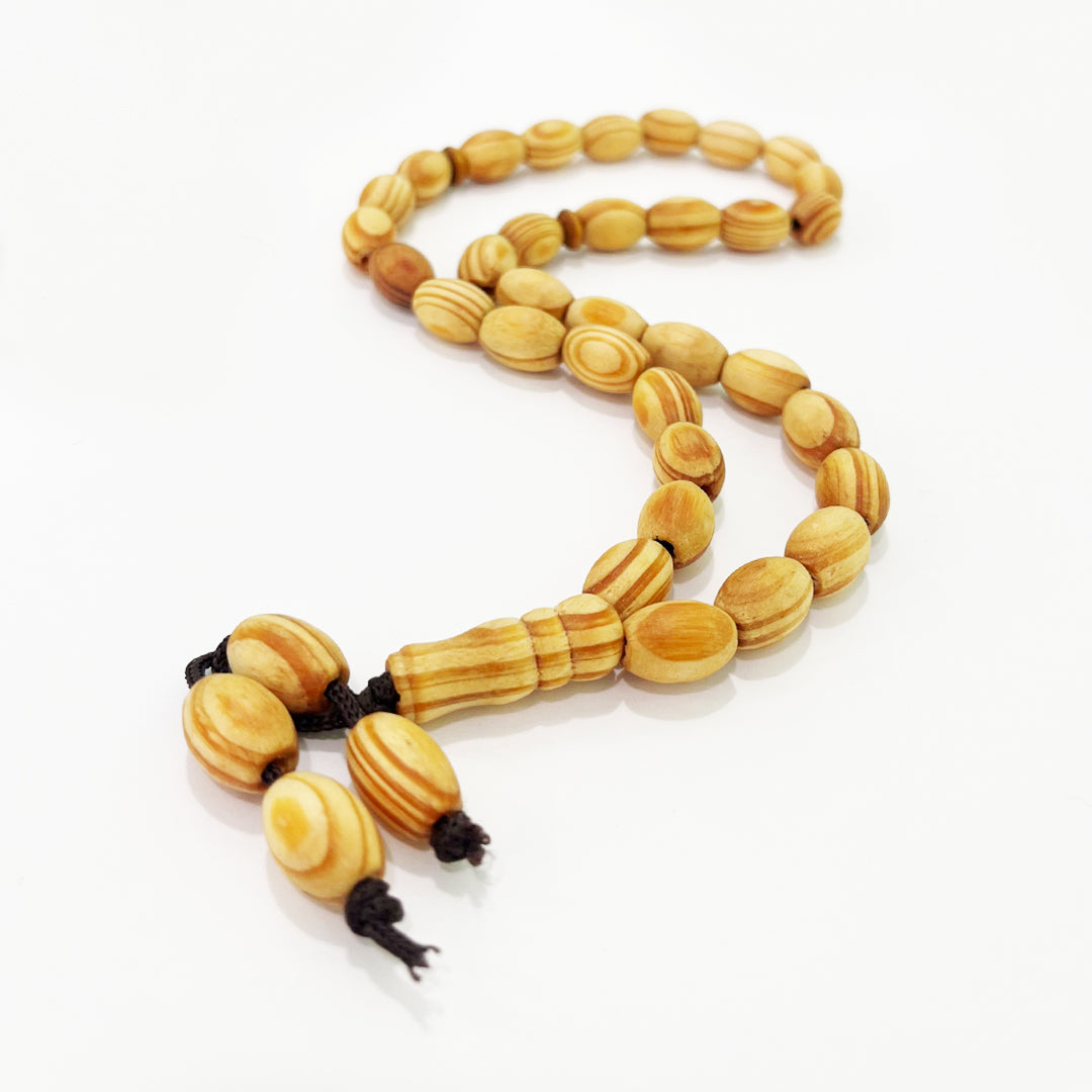 Tasbih Kayu Zaitun - 33 Prayer Beads (Light Wood) - Original From Palestine