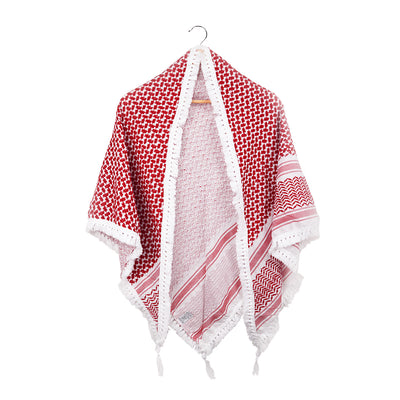 ALARD TRIANGLE KUFIYA - RED & WHITE