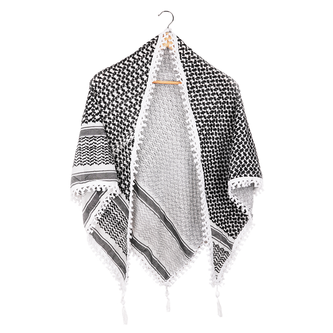 Triangle Kuffyeh Shawl ( Black )