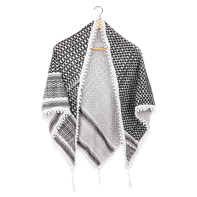 Triangle Kuffyeh Shawl ( Black )