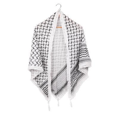 Triangle Kuffyeh Shawl ( Black & White ) - RM 100.00