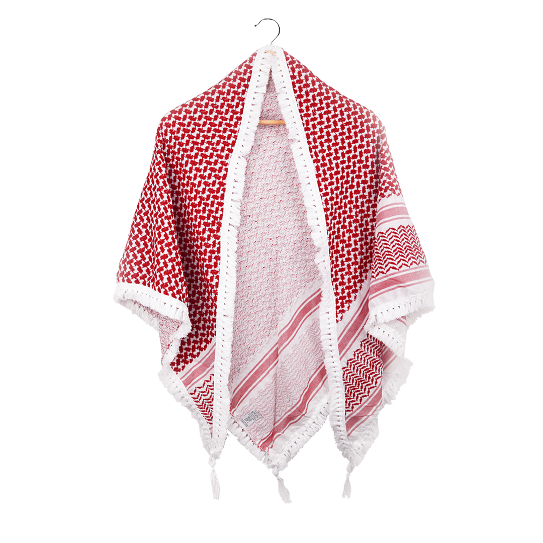 Triangle Kuffyeh Shawl ( Red & White ) - RM 100.00