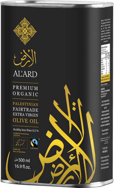 Al'ard USA 500ml Premium Organic Fairtrade Extra Virgin Olive Oil